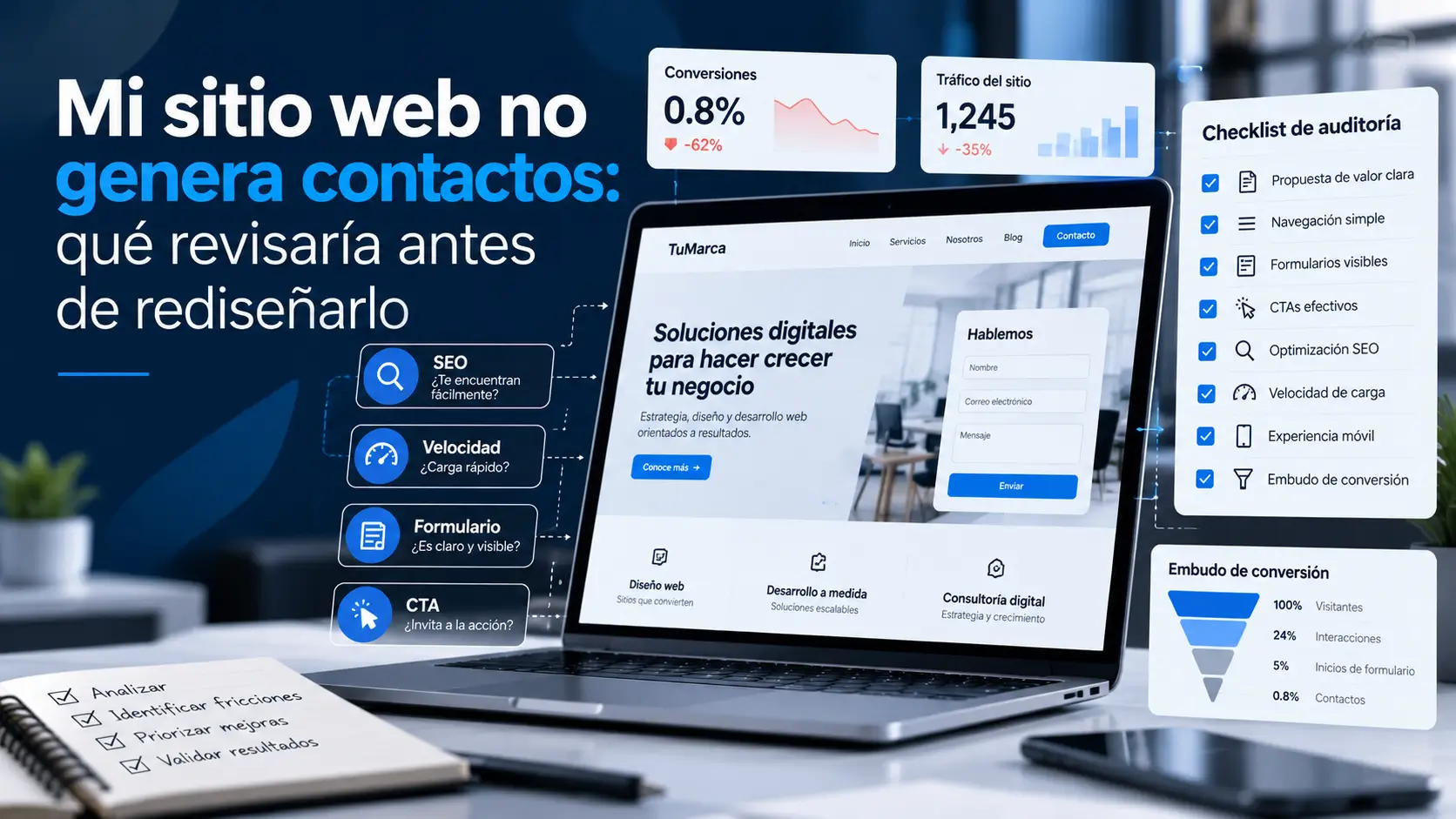 Mi sitio web no genera contactos