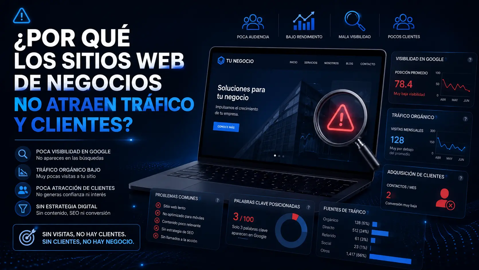 ¿Por Qué los Sitios Web de Negocios No Atraen Tráfico y Clientes?